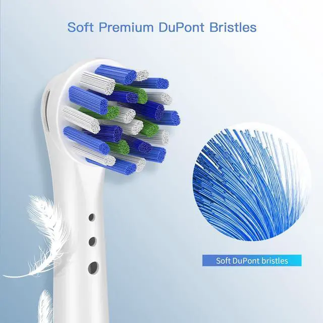 Alt view image 4 of 7 - Replacement Toothbrush Heads for Oral B Braun, 8 Pack Professional Electric Toothbrush Heads, Precision Clean Brush Heads Refill Compatible with Oral-B 7000/Pro 1000/9600/ 5000/3000/8000 (8pack)