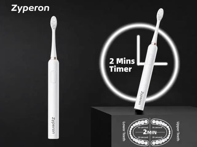 Alt view image 5 of 6 - Sonic Electric Toothbrush, White, 2 Brushing Modes, 28000 Strokes/Min, with Travel Case and Extra Brush Head