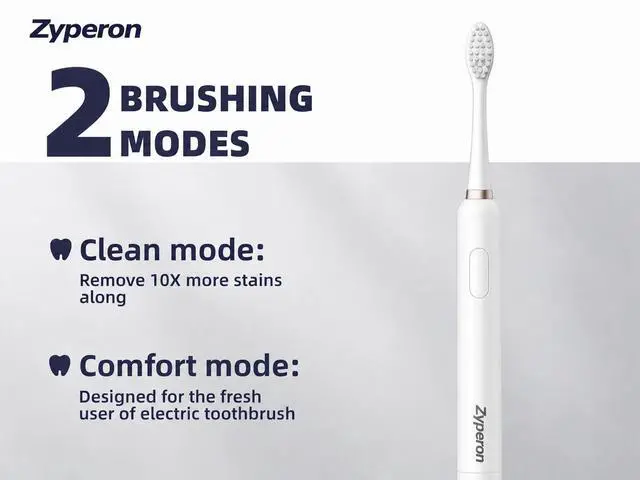 Alt view image 6 of 6 - Sonic Electric Toothbrush, White, 2 Brushing Modes, 28000 Strokes/Min, with Travel Case and Extra Brush Head