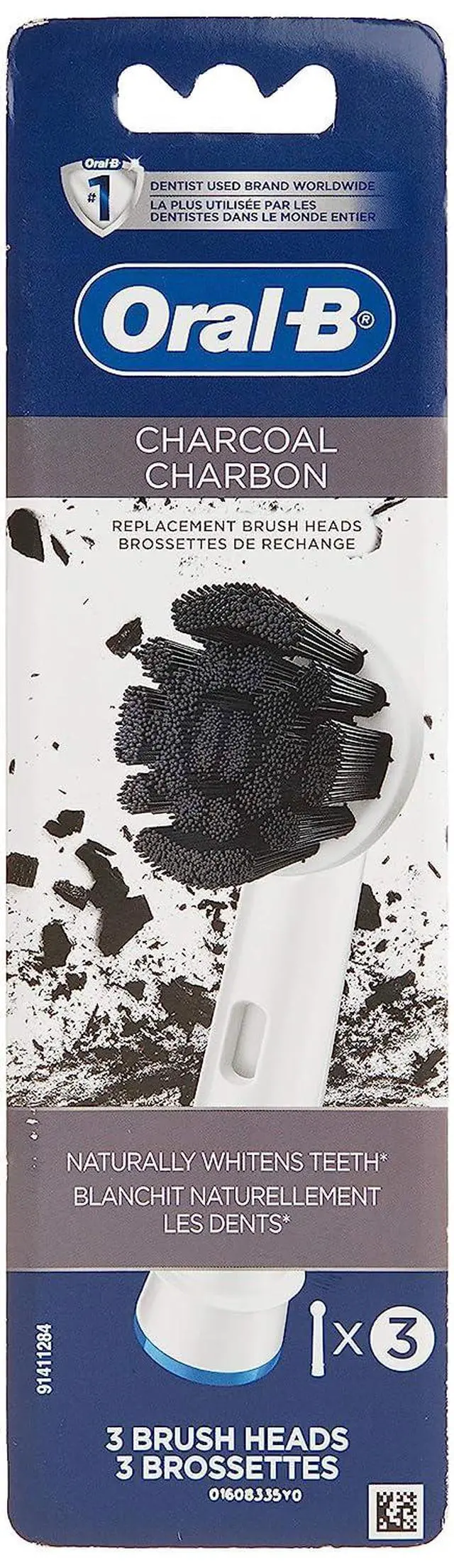 Alt view image 2 of 7 - Charcoal Electric Toothbrush Replacement Brush Heads Refill, 3 Count