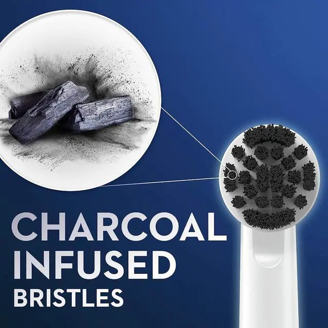 Alt view image 6 of 7 - Charcoal Electric Toothbrush Replacement Brush Heads Refill, 3 Count