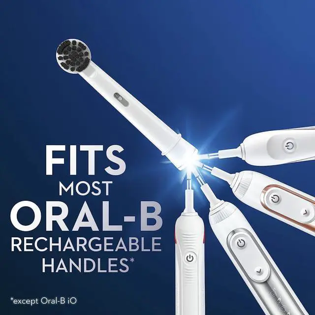 Alt view image 7 of 7 - Charcoal Electric Toothbrush Replacement Brush Heads Refill, 3 Count