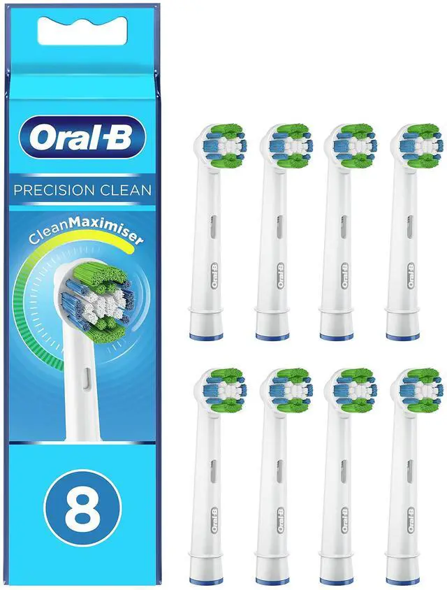 Main image of Precision Clean Replacement Brush Heads, CleanMaximiser Bristles, Pack of 8