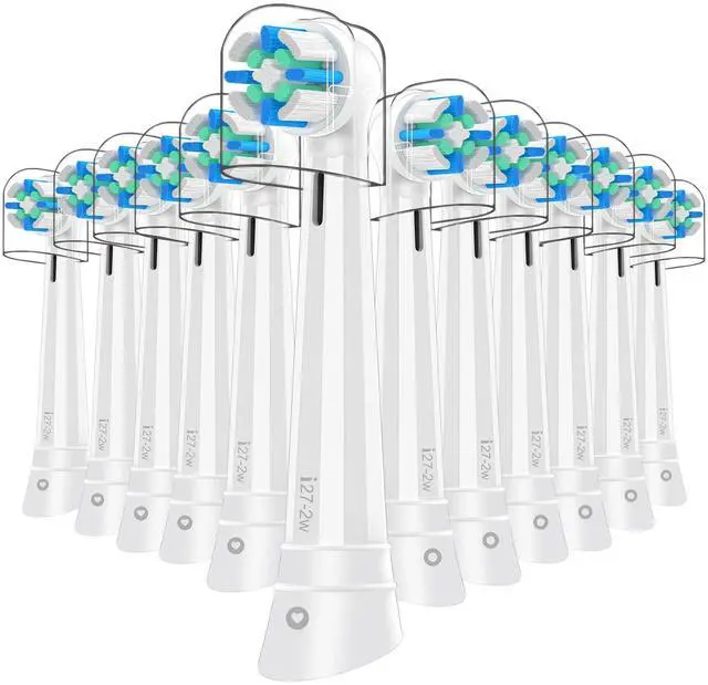 Main image of Replacement Heads Compatible with Oral B iO for Gentle Dental Care, Toothbrush Compatible with Oral B iO 2/3/4/5/6/7/8/9/10 Series Electric Toothbrush, Medium Bristles (12 White)