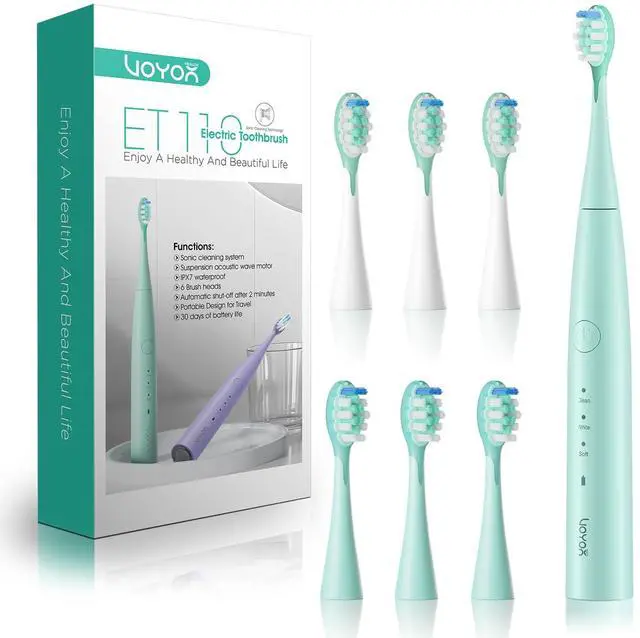 Main image of Travel Electric Toothbrush for Adults, Sonic Toothbrush Green