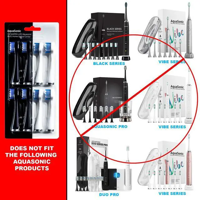 Alt view image 6 of 7 - Series Replacement Brush Heads | for Normal & Sensitive Teeth | Compatible with Duo Series & Home Dental Center Toothbrush Handles | NOT Compatible with Duo Series Pro