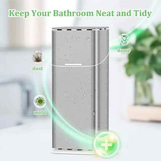 Alt view image 4 of 7 - Electric Toothbrush Holder with Cover, Ventilated & Drainage, Silver