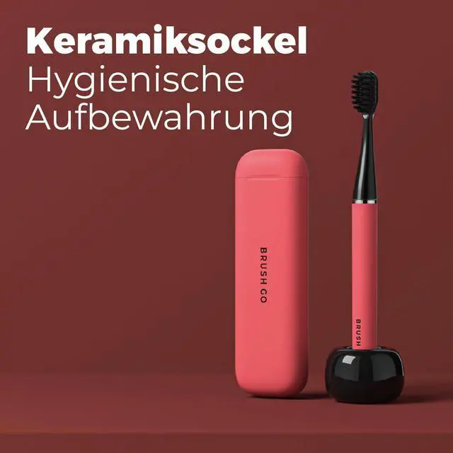 Alt view image 7 of 7 - Slim Pro i4 Electric Toothbrush Rechargeable Smart Ultra Sonic 3 Modes Magnetic Travel Case &Ceramic Dock, 60Day Long Battery Soft Bristles 2Heads IPX7 Waterproof,Color-(Pink)