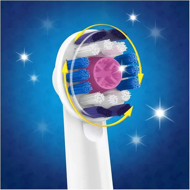 Alt view image 2 of 7 - 3D White Toothbrush Heads Pack of 4 Replacement Refills for Electric Rechargeable Toothbrush
