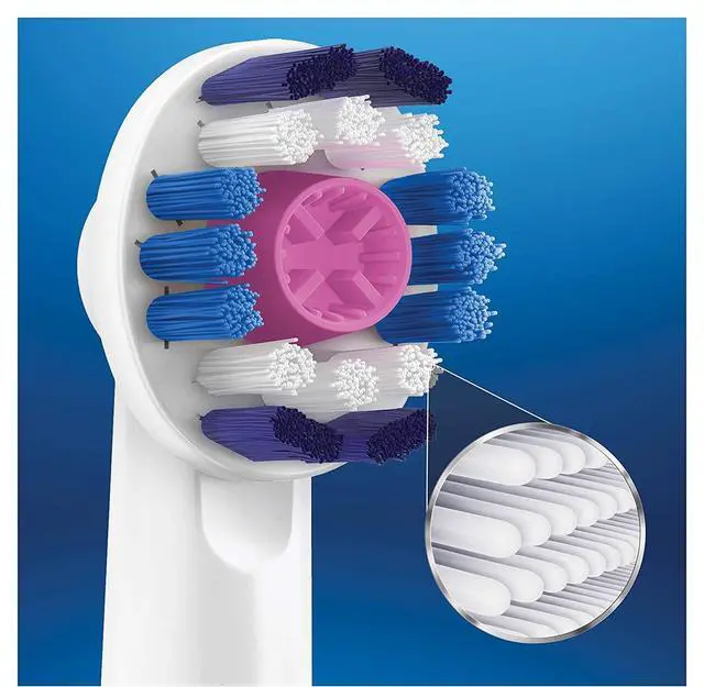 Alt view image 4 of 7 - 3D White Toothbrush Heads Pack of 4 Replacement Refills for Electric Rechargeable Toothbrush