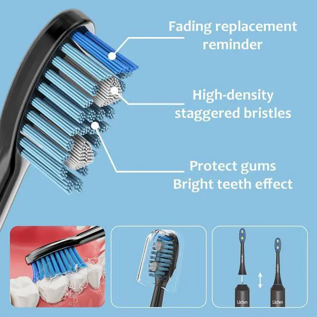 Alt view image 4 of 7 - Sonic Electric Toothbrush for Adults, Rechargeable, 5 Modes