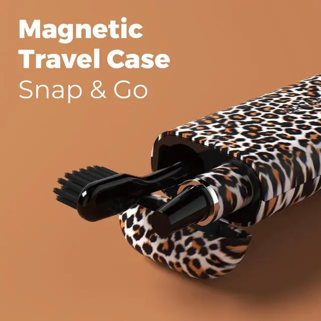 Alt view image 4 of 7 - Brush GO SlimPro i4 Electric Toothbrush Rechargeable Smart Ultra Sonic 3 Modes, Travel Case & Ceramic Dock, 60Day Battery Soft Bristles 2 Heads IPX7 Waterproof, Color-Leopard Edition