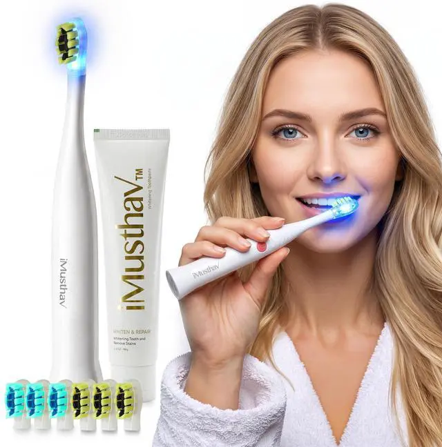 Main image of Sonic Portable Electric Toothbrush, Battery Operated for Adults
