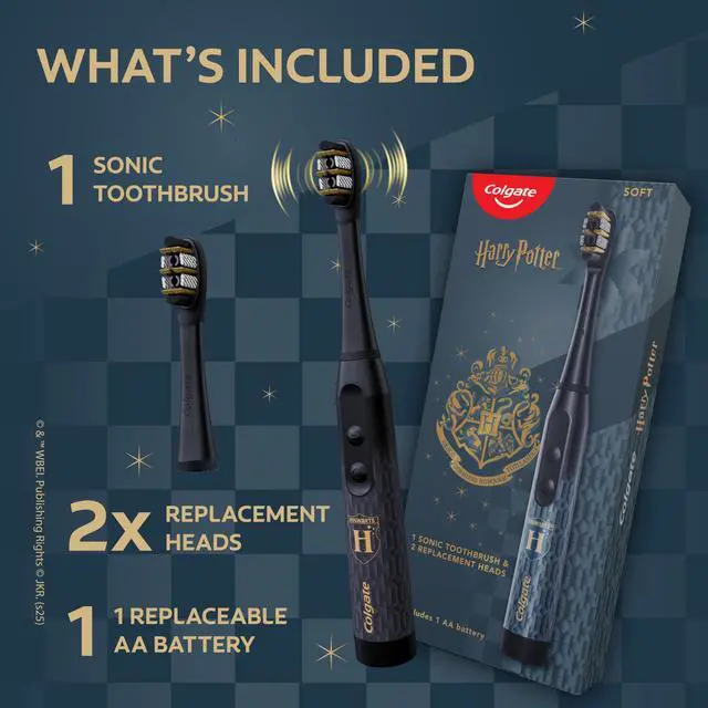 Alt view image 4 of 7 - Adult Harry Potter Battery Powered Electric Toothbrush Bundle
