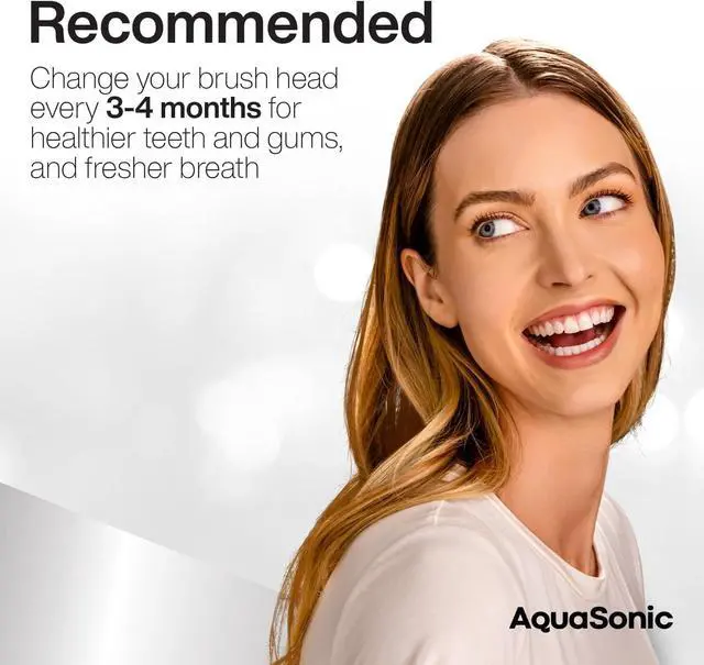Alt view image 4 of 6 - Genuine Proflex Replacement Brush Heads | ADA Accepted | for Whiter Teeth & Gum Care | Compatible with Many AquaSonic Toothbrush Handles (8 Pack Black)