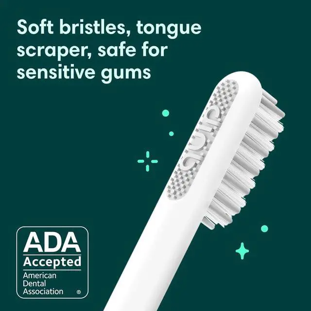 Alt view image 4 of 7 - Metal Sonic Electric Toothbrush for Adults - Time Travel & Soft Bristles with Travel Case & Replacement Brush Head - 3 Month Battery Life, Pride Rainbow