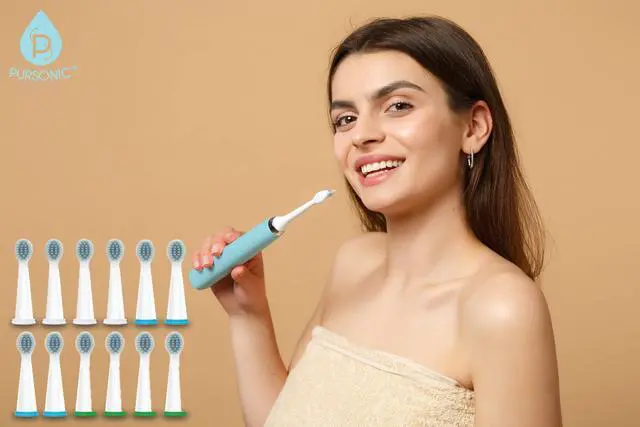 Alt view image 6 of 7 - Whitening USB Rechargeable Sonic Toothbrush-12 Brush Heads!- 38,000 Brush Strokes Per Minute-3 Brushing Modes with 2 Minute Auto Timer (Green)