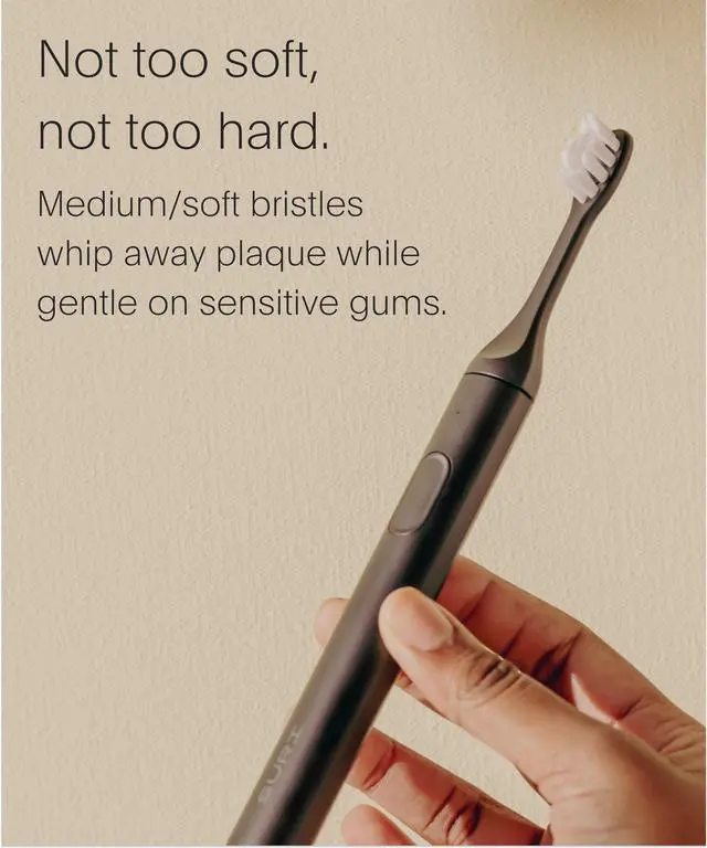 Alt view image 2 of 7 - Recyclable Plant-Based, Electric Toothbrush Heads - Long Lasting Replacement Heads | Compatible Only Sonic Electric Toothbrush - Midnight Black, Pack of 3