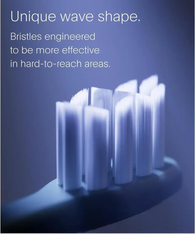 Alt view image 6 of 7 - Recyclable Plant-Based, Electric Toothbrush Heads - Long Lasting Replacement Heads | Compatible Only Sonic Electric Toothbrush - Midnight Black, Pack of 3