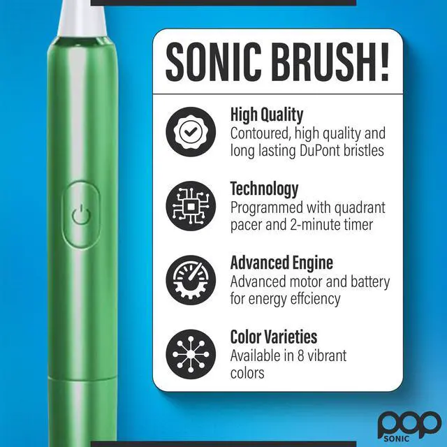 Alt view image 4 of 7 - Go Plus Electric Toothbrush for Adults 2 Speed (Emerald Green) Electric Toothbrush Bathroom Essentials & Travel Essentials 18000-24000 Strokes per Min w/AAA Battery