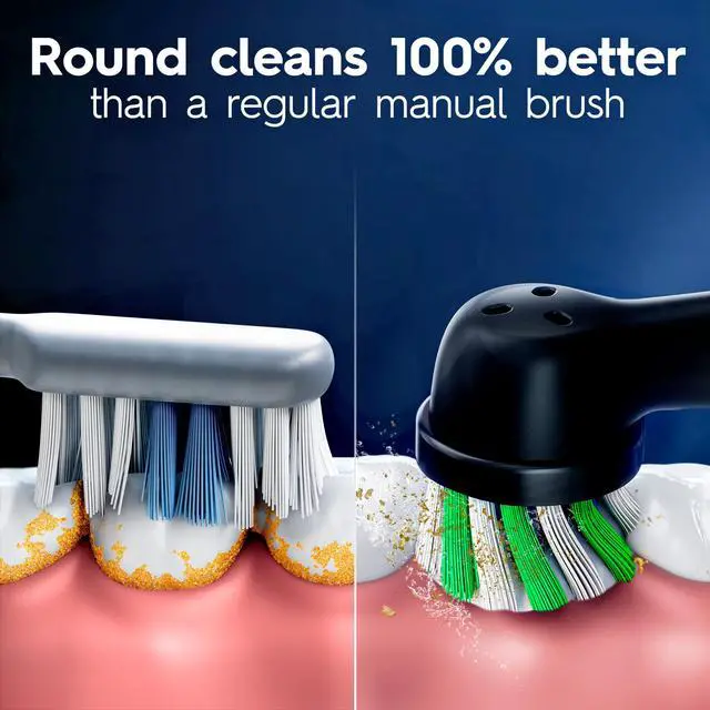 Alt view image 4 of 7 - Electric Toothbrush Replacement Brush Heads, CrossAction, White, 1 Count + 1 Sensitive White