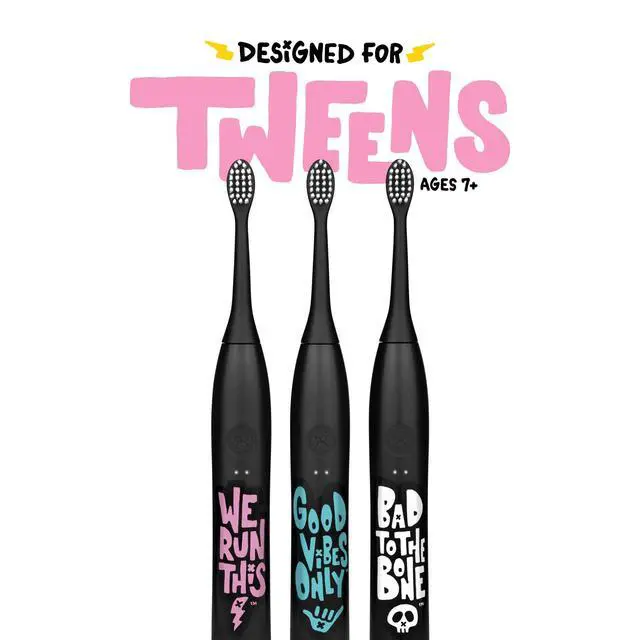 Alt view image 3 of 7 - Sonic X Electric Toothbrush Rechargeable Kids Sonic Toothbrush, 8X Plaque Removal, 2 Speed Modes, 2-Minute Timer, 6 Brush Heads Included, We Run This Edition
