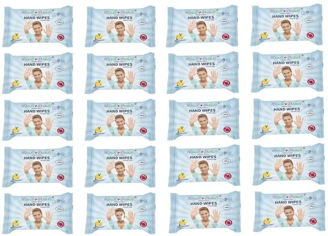 Main image of ANTIBACTERIAL HAND WIPES lemon scented 20 packs of 10 wipes