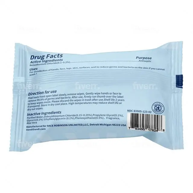 Alt view image 5 of 6 - ANTIBACTERIAL HAND WIPES lemon scented 20 packs of 10 wipes