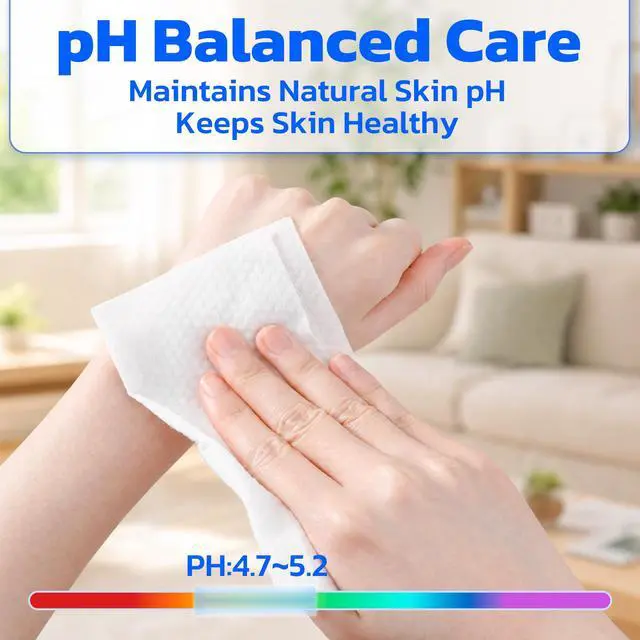 Alt view image 6 of 7 - Wet Wipes, Unscented & Hypoallergenic Wipes for Sensitive Skin, 99% EDI Purified Water, Gentle for Whole Family, Whole Body Usage, 60 Counts (1 Pack)