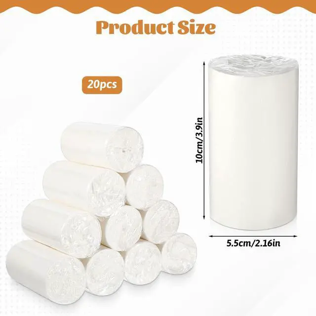 Alt view image 2 of 7 - 20 Rolls Travel Toilet Paper to Go Packs, Soft Camping Toilet Paper Bulk Portable Travel Size Compact Pocket Coreless Tissue Individually Wrapped for Camping Hiking RV Outdoors