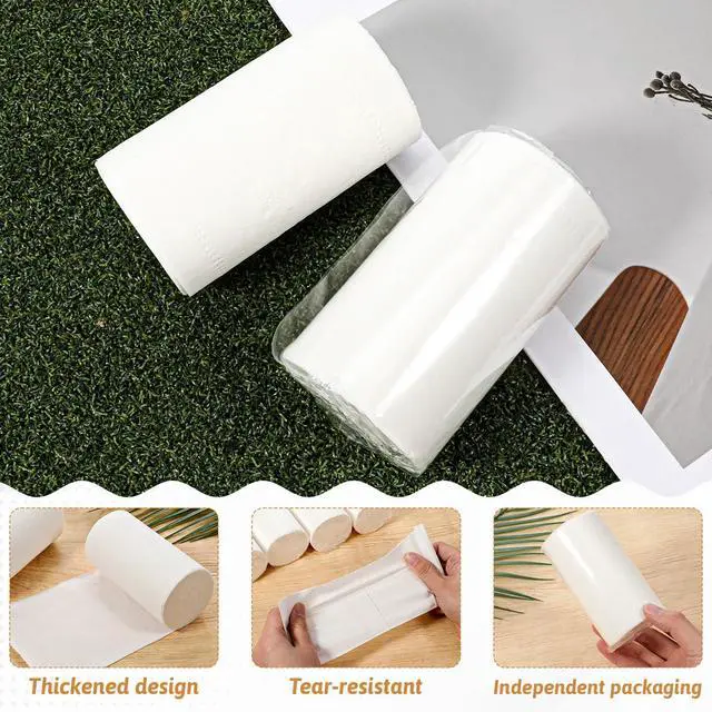 Alt view image 3 of 7 - 20 Rolls Travel Toilet Paper to Go Packs, Soft Camping Toilet Paper Bulk Portable Travel Size Compact Pocket Coreless Tissue Individually Wrapped for Camping Hiking RV Outdoors