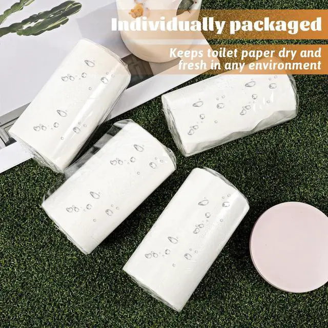 Alt view image 5 of 7 - 20 Rolls Travel Toilet Paper to Go Packs, Soft Camping Toilet Paper Bulk Portable Travel Size Compact Pocket Coreless Tissue Individually Wrapped for Camping Hiking RV Outdoors