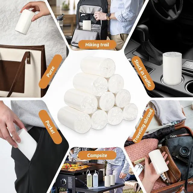 Alt view image 7 of 7 - 20 Rolls Travel Toilet Paper to Go Packs, Soft Camping Toilet Paper Bulk Portable Travel Size Compact Pocket Coreless Tissue Individually Wrapped for Camping Hiking RV Outdoors