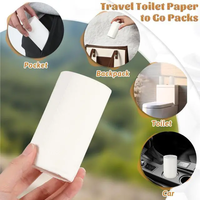 Alt view image 6 of 7 - 20 Rolls Travel Toilet Paper to Go Packs, Soft Camping Toilet Paper Bulk Portable Travel Size Compact Pocket Coreless Tissue Individually Wrapped for Camping Hiking RV Outdoors