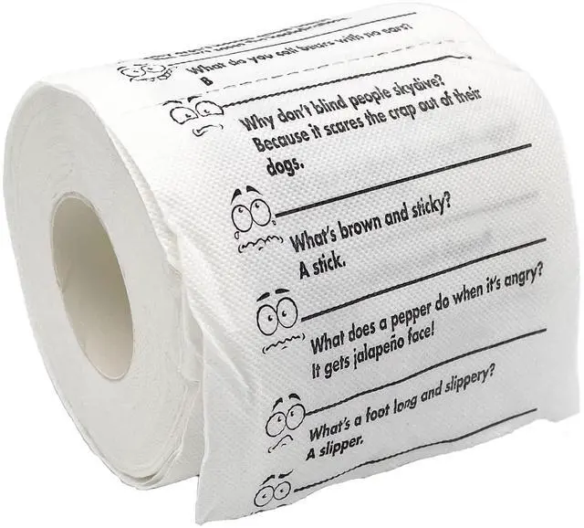 Alt view image 2 of 6 - Crap Jokes Funny Toilet Paper - 3-Ply Prank Gag Gift Roll