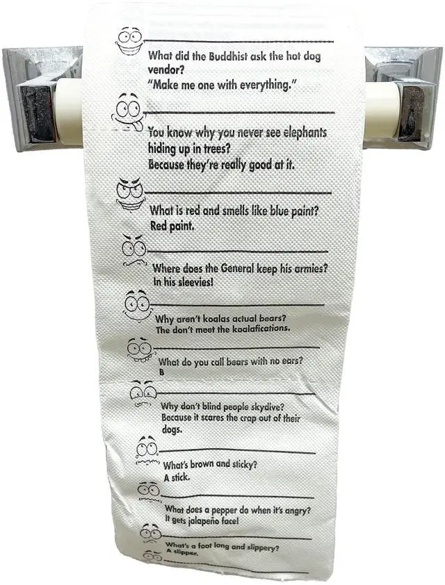 Alt view image 4 of 6 - Crap Jokes Funny Toilet Paper - 3-Ply Prank Gag Gift Roll