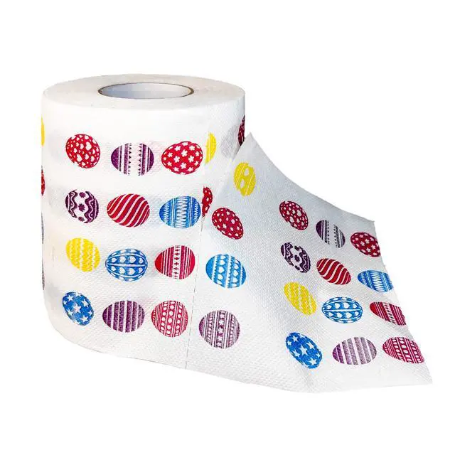 Alt view image 5 of 7 - Easter Toilet Paper Decorations, Colored Easter Egg Pattern Toilet Paper Gifts, Holiday Gifts, Funny Tissue Napkins, Easter Day Bath Decor Tissue Roll Supplies, Bathroom Decor Fun Party Favors