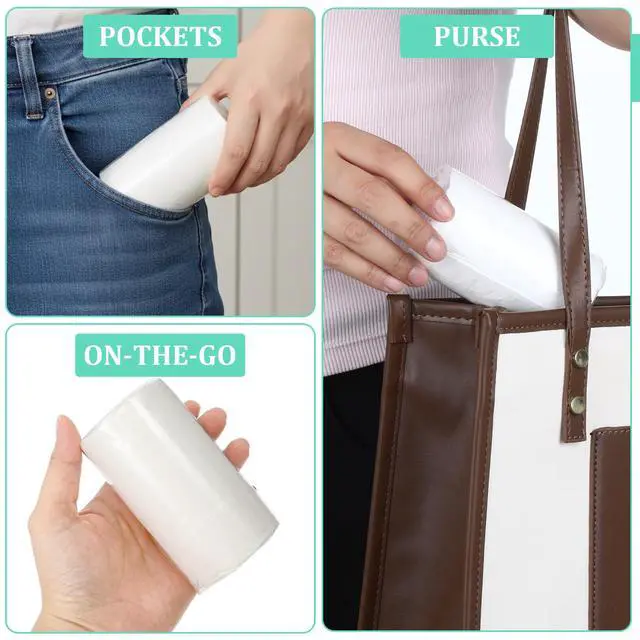 Alt view image 5 of 7 - 15 PCS Travel Size Toilet Paper, Portable Pack Travel Toilet Papers, Individually Wrapped Small Toilets Paper Roll, Convenient Soft Coreless Tissue Rolls, for Camping Hiking Outdoors