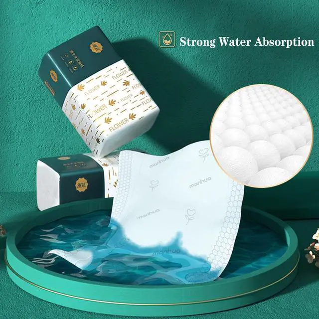 Alt view image 7 of 7 - Pack of 4, Small Facial Tissue, Toilet Paper, Bag Cover, Disposable Napkin, Material Wood Pulp Fiber NOT COTTON, White Facial Paper, 4-Ply, 400 Sheets per Pack