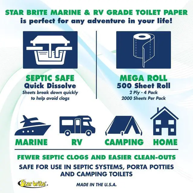 Alt view image 4 of 5 - Marine & RV Toilet Tissue - Fast Dissolving, 2-Ply