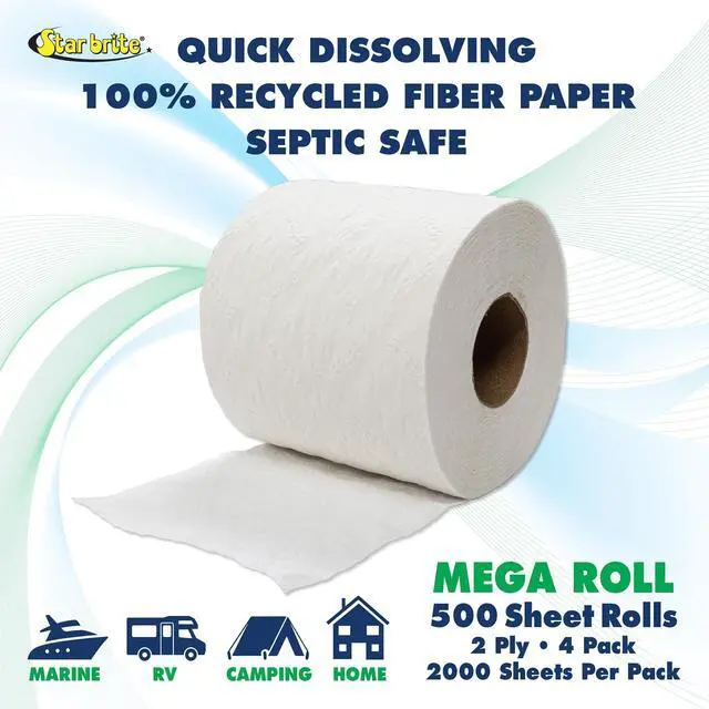 Alt view image 5 of 5 - Marine & RV Toilet Tissue - Fast Dissolving, 2-Ply