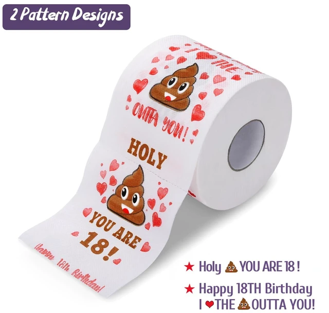 Alt view image 6 of 7 - 18th Birthday Gifts for Boys or Girls - Happy Prank Toilet Paper - 18th Birthday Decorations, Party Supplies Favors - Novelty Bday Present for Him, Her, Friends - 18 Years Old Funny Gag Gift for Guys