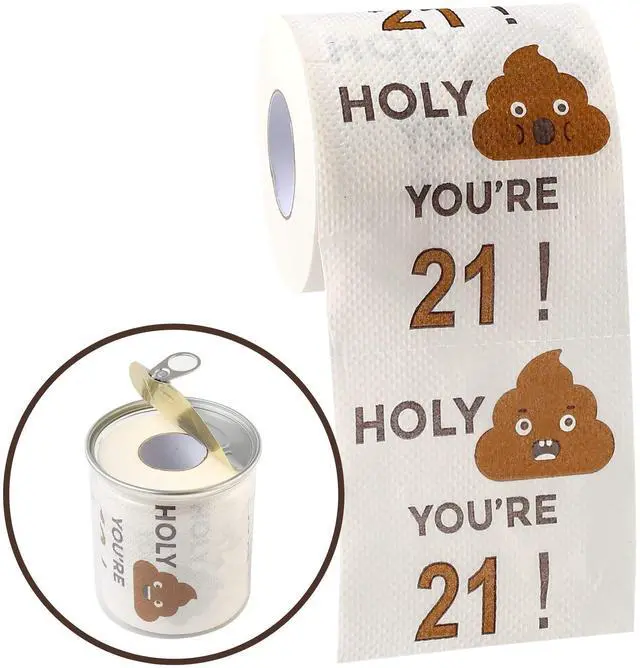 Main image of Happy 21st Birthday Toilet Paper Roll 3-Ply Funny Birthday Gifts for Boys Son and Girls Novelty for Birthday Party Decorations Twentyone 21 Party Supplies (21st Years)