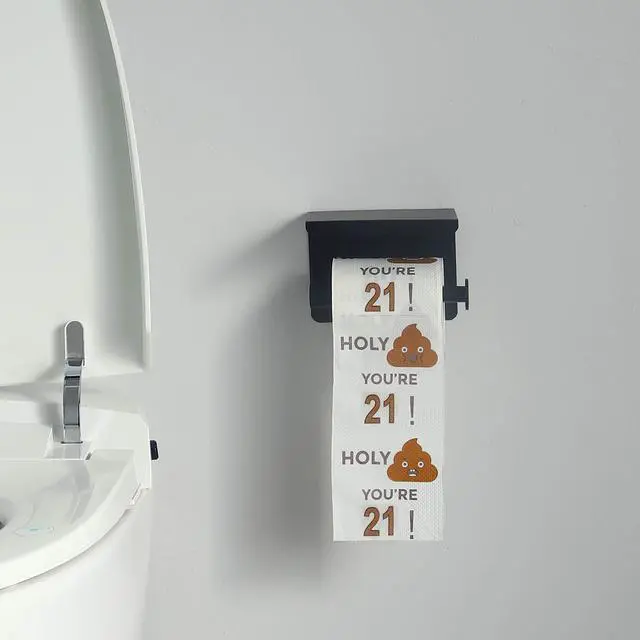 Alt view image 3 of 6 - Happy 21st Birthday Toilet Paper Roll 3-Ply Funny Birthday Gifts for Boys Son and Girls Novelty for Birthday Party Decorations Twentyone 21 Party Supplies (21st Years)