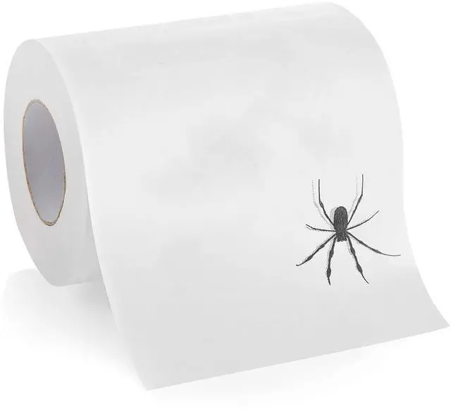 Main image of Spider Funny Toilet Paper - Prank, Practical Joke, or Gag Gift - Funny White Elephant Gift Idea