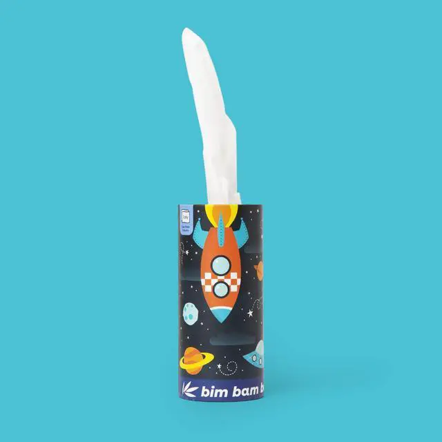 Alt view image 4 of 7 - 100% Bamboo Facial Tissue Tube, 3-ply Hypoallergenic Travel Tissues in Car Tissue Holder, 1 Eco-Friendly Cylinder Tissue Tube