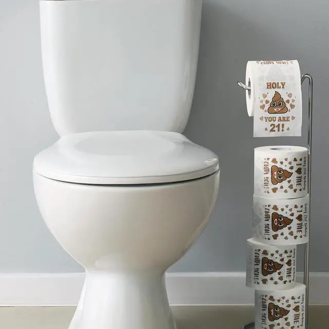 Alt view image 2 of 7 - 21st Birthday Gifts for Her Him - Happy Prank Toilet Paper - 21st Birthday Decorations Party Supplies Favors - Novelty Bday Present for Boy Girl, Men Women, Guys, Friends - 21 Year Old Funny Gag Gifts
