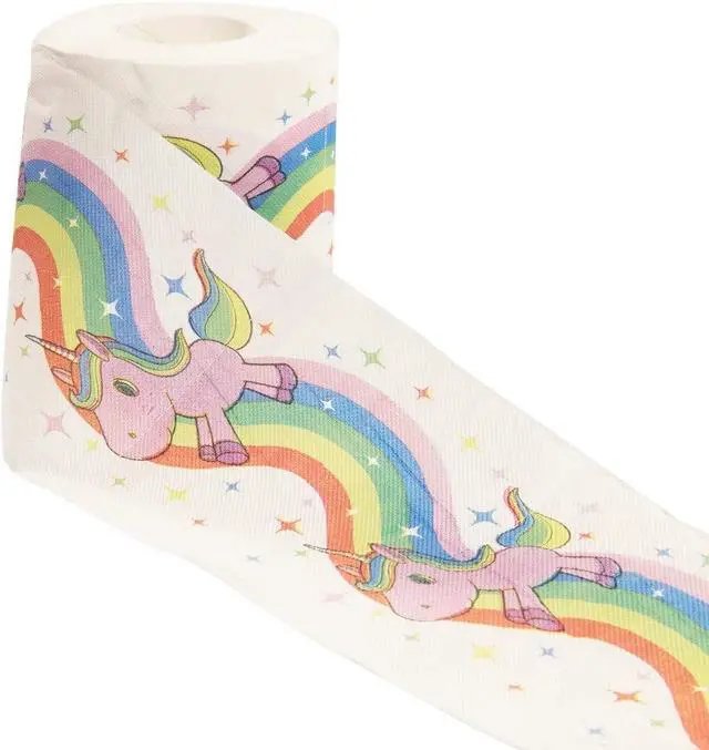 Main image of Unicorn Toilet Paper Novelty Bathroom Tissue - 1 Roll with 200 Sheets - Gift Box included
