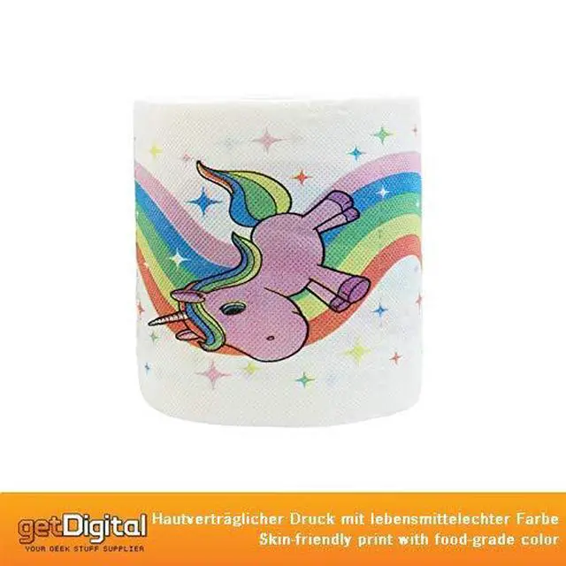 Alt view image 3 of 7 - Unicorn Toilet Paper Novelty Bathroom Tissue - 1 Roll with 200 Sheets - Gift Box included