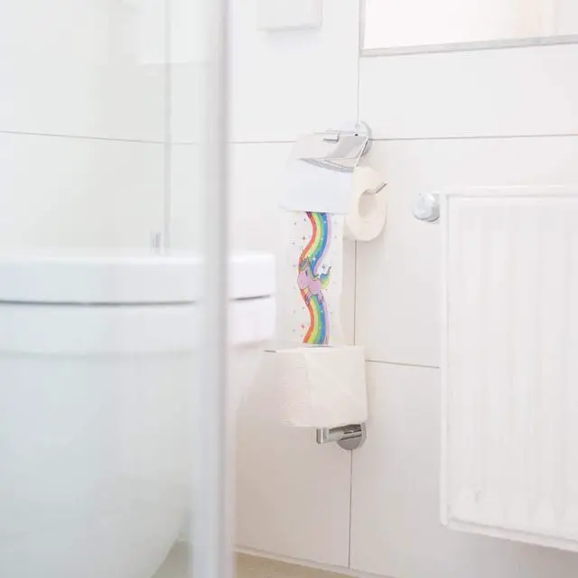 Alt view image 5 of 7 - Unicorn Toilet Paper Novelty Bathroom Tissue - 1 Roll with 200 Sheets - Gift Box included
